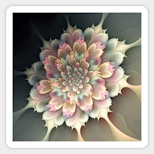 A Fractal Design in A  Flower Motif Sticker